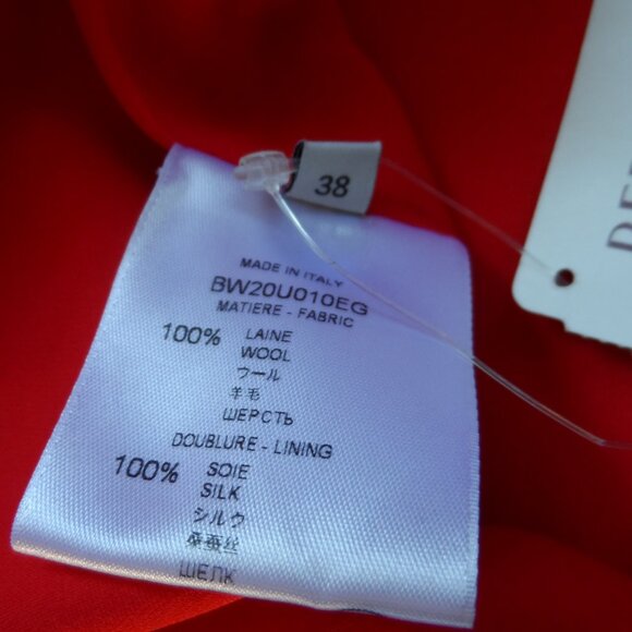 New Givenchy Red Wool Crepe Sheath Dress SIze FR 38- US 6 - Picture 15 of 16